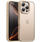 JETech Matte Case for iPhone 16 Pro 6.3-Inch, Shockproof Military Grade Drop Protection, Frosted Translucent Back Phone Cover, Anti-Fingerprint (Desert Titanium)
